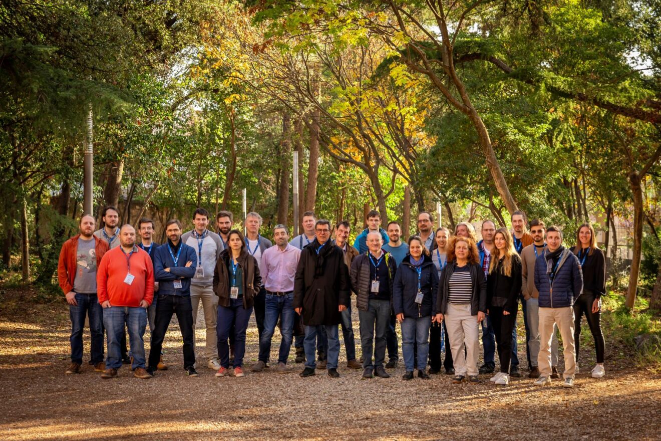 Photo of the EXCELLERAT P2 team outside of Barcelona Supercomputing Center