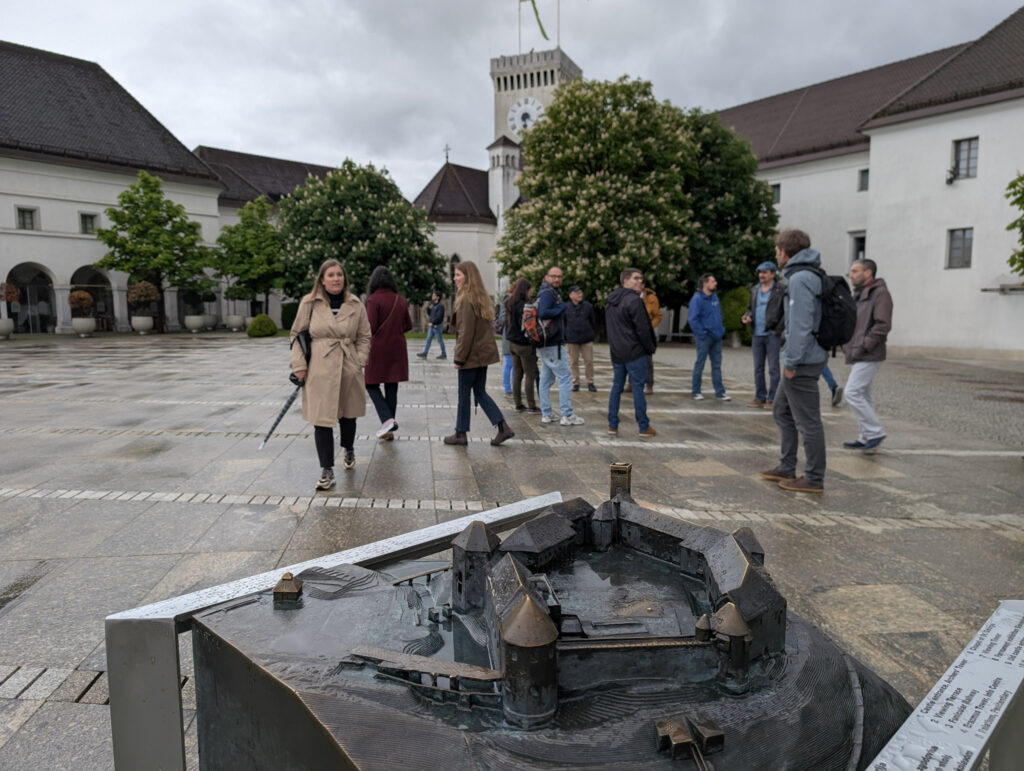 Photo during the tour, at the Ljubljana Castle